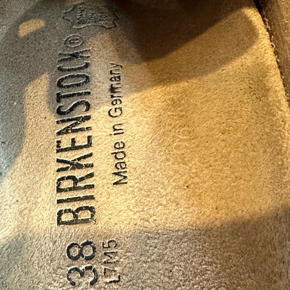 German Made Birkenstock Nubuck Leather Boston Clogs Size 7M Like New - Picture 3 of 8